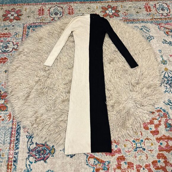 ASTR the Label Colorblock button down Long Sleeve Rib Sweater Dress XS - Picture 5 of 6